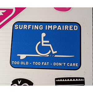 Surfing Impaired Sticker