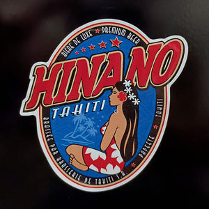 Hinano Tropical Girl Beer Label Sticker