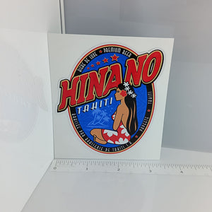 Hinano Tropical Girl Beer Label Sticker