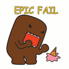 Load image into Gallery viewer, Domo Epic Fail Ice Cream Sticker
