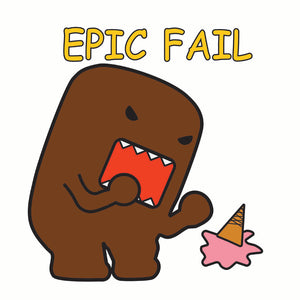 Domo Epic Fail Ice Cream Sticker
