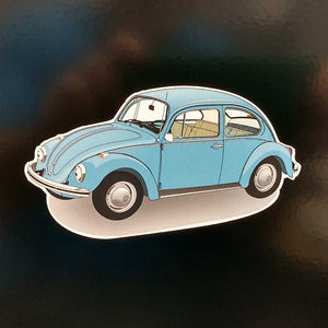 Blue VW Beetle Sticker