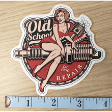 Load image into Gallery viewer, Old School Repair Pin Up Retro Sticker
