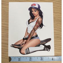 Load image into Gallery viewer, Pretty Pin Up Skateboard Sticker
