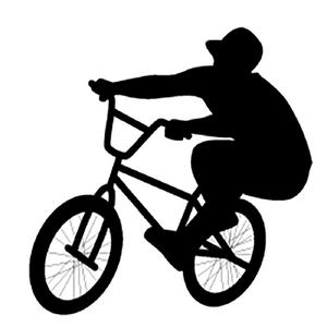 BMX Freestyle Sticker on White Background
