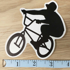 BMX Freestyle Sticker on White Background