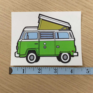 Green Westy VW Bus Sticker