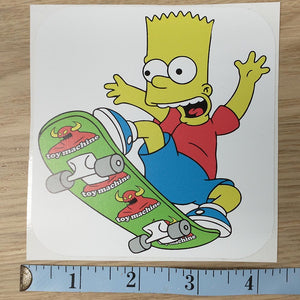 Bart Simpson Toy Machine Skate Sticker
