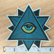Load image into Gallery viewer, Illuminati Pyramid with Eye Sticker
