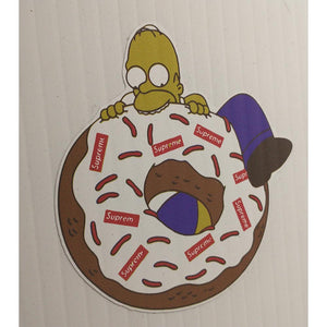 Supreme Homer Simpson Donut Sticker