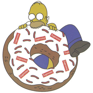 Supreme Homer Simpson Donut Sticker