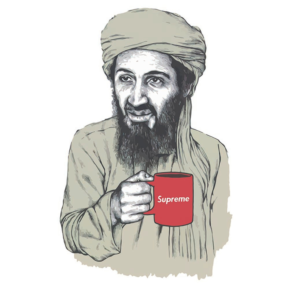 Supreme Bin Laden Coffee Sticker