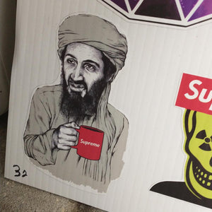 Supreme Bin Laden Coffee Sticker