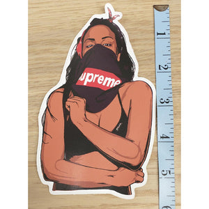 Supreme Girl Bandit Sticker