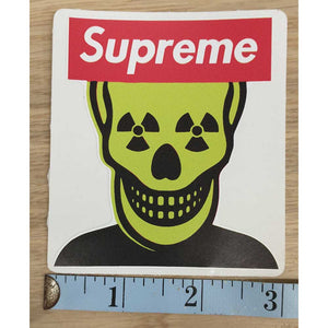 Supreme Radioactive Skull Sticker