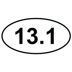 Half Marathon 13.1 Round Oval Sticker