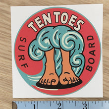 Load image into Gallery viewer, Ten Toes Surfboards Sticker
