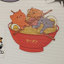 Load image into Gallery viewer, Kittens Ramen Noodles Sticker
