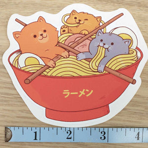 Kittens Ramen Noodles Sticker
