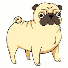 Load image into Gallery viewer, Pug Cartoon Dog Sticker
