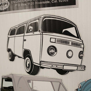 White Bay Window Bus Sticker