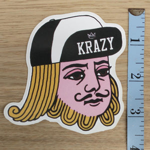 Krazy King Sticker