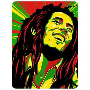 Bob Marley Rasta Colors Sticker