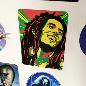 Bob Marley Rasta Colors Sticker