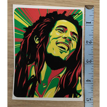 Load image into Gallery viewer, Bob Marley Rasta Colors Sticker
