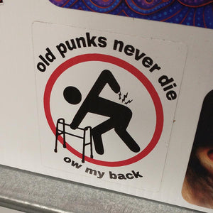 DRI Old Punks Funny Sticker