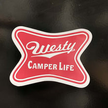 Load image into Gallery viewer, Westy Camper Life Sticker Miller High Life Parody

