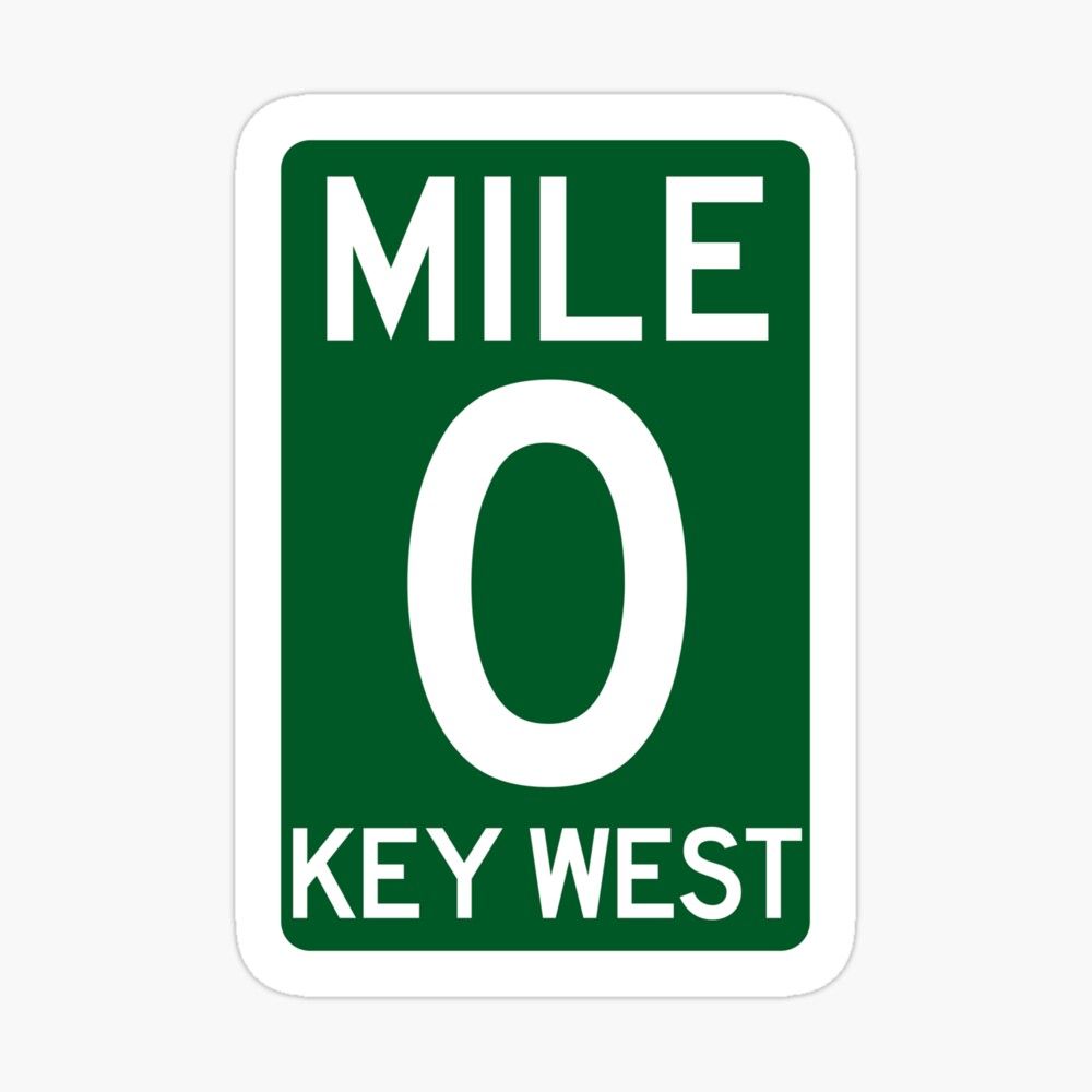Key West Mile Zero Sticker