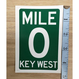 Key West Mile Zero Sticker