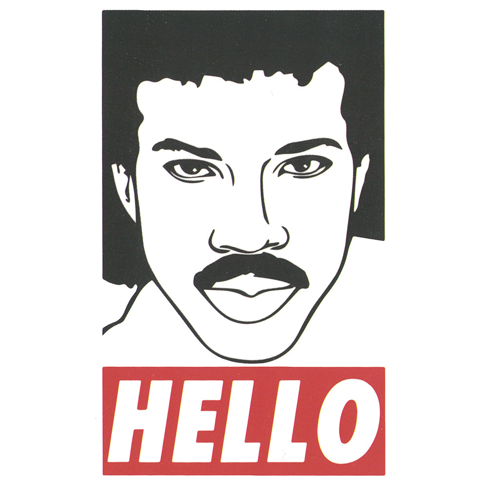 Lionel Richie Hello Sticker