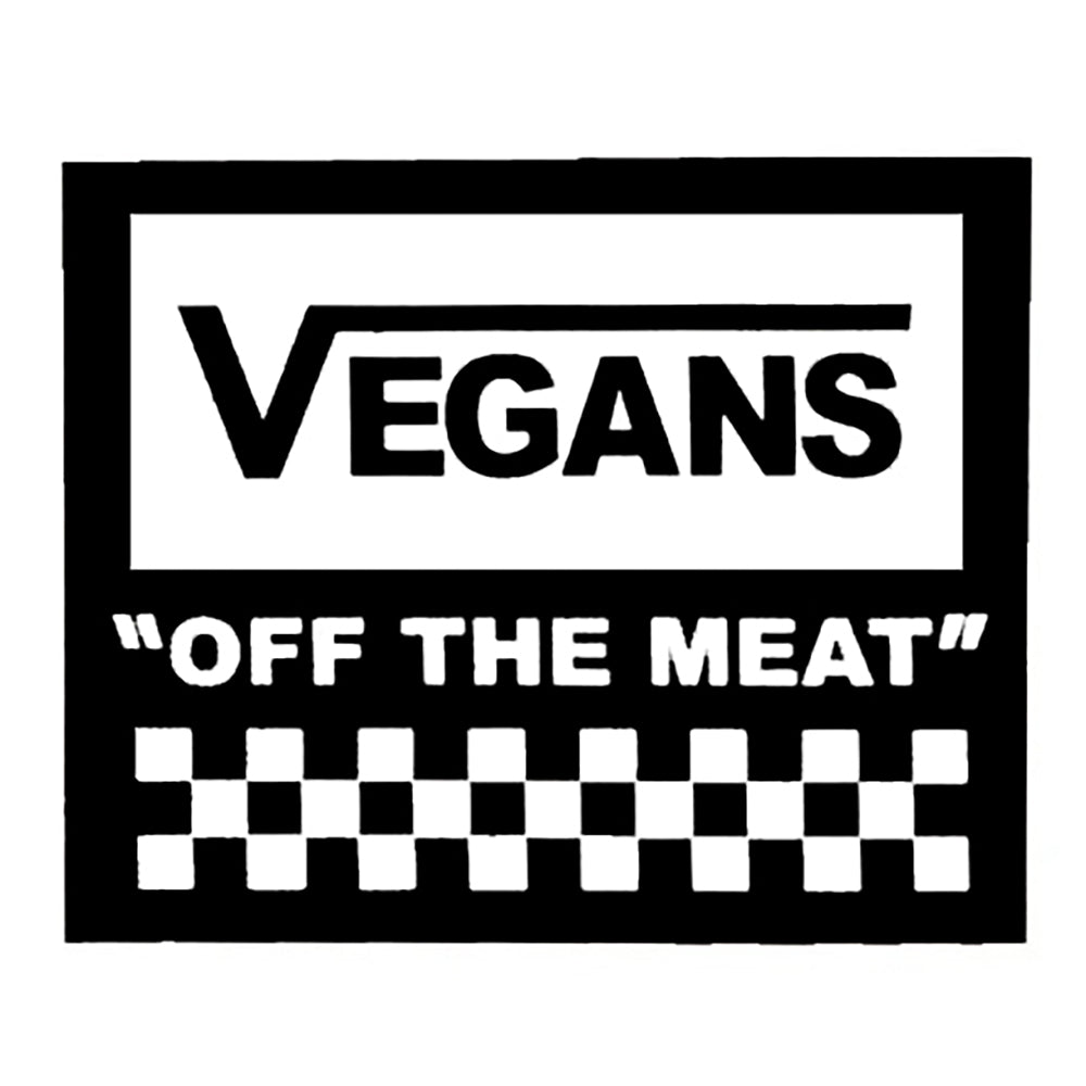 Vegans - Off The Meat Vans Parody Sticker