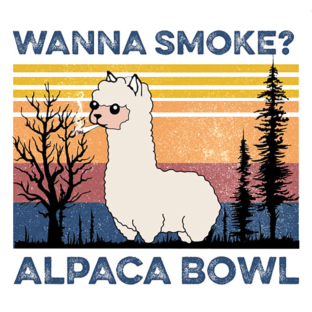 Wanna Smoke Alpaca Bowl Sticker