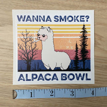 Load image into Gallery viewer, Wanna Smoke Alpaca Bowl Sticker
