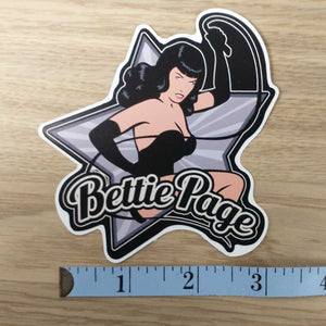 Bettie Page Whip Sticker