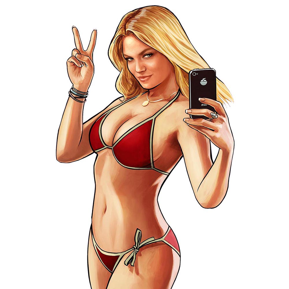 Grand Theft Auto Bikini Girl Sticker