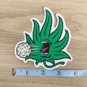 Pot Leaf Coughing Sticker