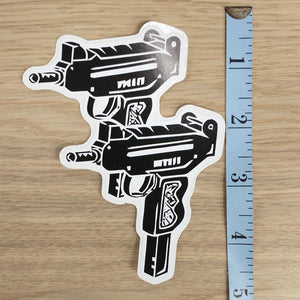 Dual Uzi Guns Sticker