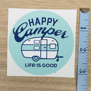 Happy Camper Life is Good Sticker