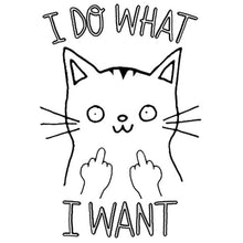 Load image into Gallery viewer, I Do What I want Cat Flip Off Sticker
