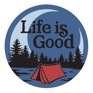 Life is Good Camping Sticker