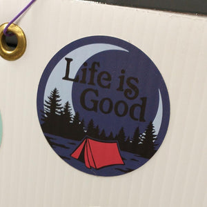 Life is Good Camping Sticker