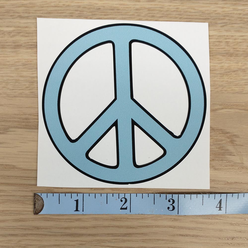 dark blue peace sign