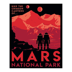 Hike Mars National Park Sticker