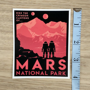 Hike Mars National Park Sticker