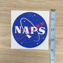 Load image into Gallery viewer, Naps NASA Parody Sticker
