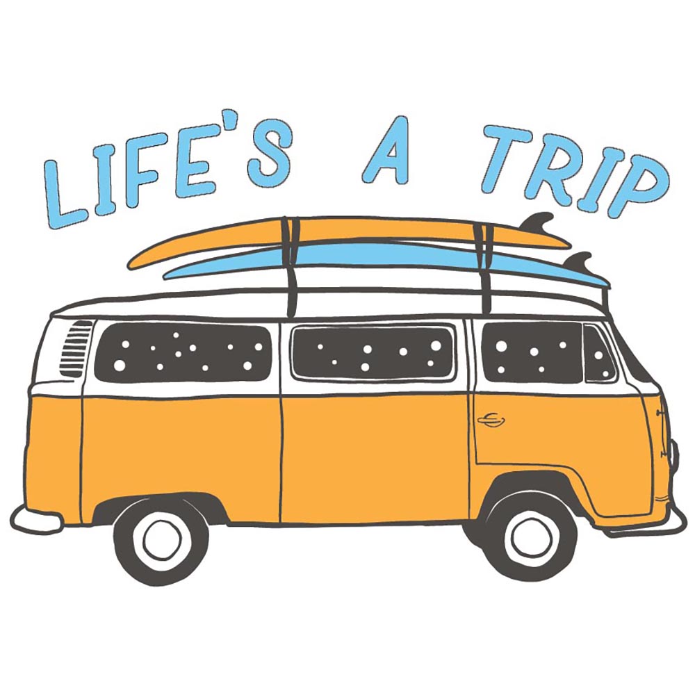 Life's A Trip VW Bus Sticker
